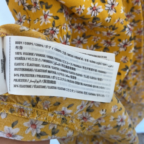 Hollister XS Dress Little Flowers Yellow - Picture 5 of 6